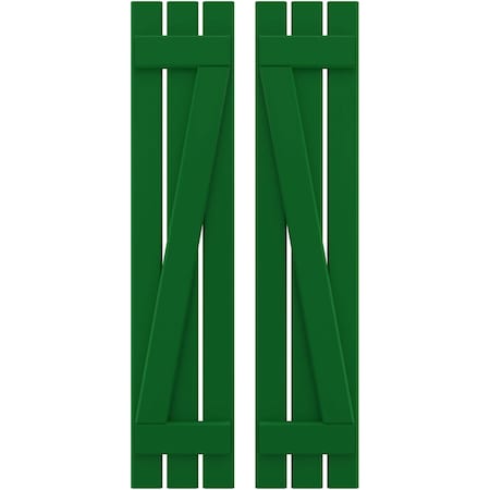 Americraft 3-Board (2 Batten) Wood Spaced Board-n-Batten Shutters W/ Z-Bar, ARW102SB311X78HGH